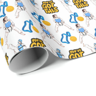 Taekwondo Wrapping Paper Geschenkpapier