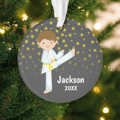 Taekwondo Yellow Belt Boy Personalisiert Ornament