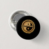 Taekwondo Yin Yang Chinese Tae Kwon Do Duality Mar Button (Vorne & Hinten)