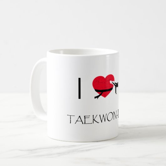 taekwondo zerteilt kaffeetasse (Vorderseite Links)