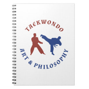 Taekwondokunst u. -philosophie notizblock