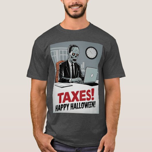 Taes Happy Halloween lustig T-Shirt (Vorderseite)