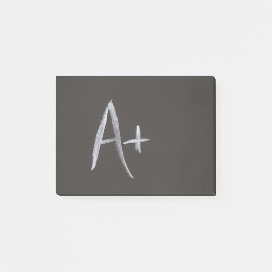 Tafel A+ Tafel-Hintergrund-Retro Art Post-it Klebezettel (Vorderseite)