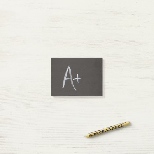 Tafel A+ Tafel-Hintergrund-Retro Art Post-it Klebezettel (Auf Schreibtisch)