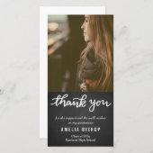 Tafel-Absolvent danken Ihnen Typografie Dankeskarte (Vorne/Hinten)