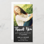 Tafel-Absolvent danken Ihnen Typografie Dankeskarte (Vorne/Hinten)