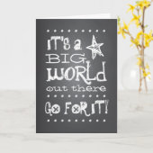 Tafel-Absolvent gehen für es Glückwunsch-Karte Karte (Gelbe Blume)