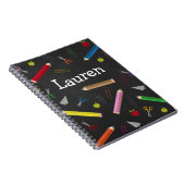 Tafel-Apple-Regenbogen-Bleistift zeichnet Notizblock (Rechte Seite)