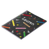 Tafel-Apple-Regenbogen-Bleistift zeichnet Notizblock (Linke Seite)