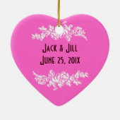 Tafel-Art HOCHZEIT Geschenk Keramikornament (Hinten)