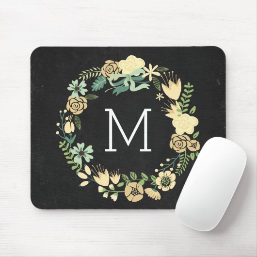 Tafel-Art-Monogramm Mousepad (Mit Mouse)