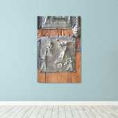 Tafel aus der links Handtür, 12. Jahrhundert (Bron Leinwanddruck (Insitu (Holzboden))