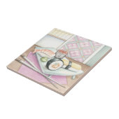 Tafel aus Sushi mit Chopsticks Fliese (Seite)