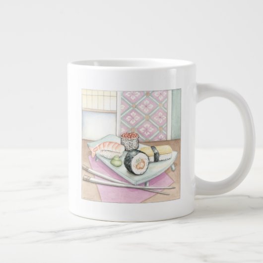 Tafel aus Sushi mit Chopsticks Jumbo-Tasse (Rechts)