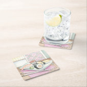 Tafel aus Sushi mit Chopsticks Rechteckiger Pappuntersetzer (Vor Ort)