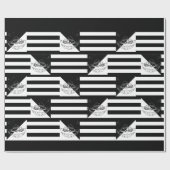 Tafel - Auto & Baum / Schwarz / Weiß Geschenkpapier (Flach)