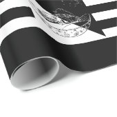 Tafel - Auto & Baum / Schwarz / Weiß Geschenkpapier (Rolleneckpunkt)