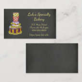 Tafel-Bäckerei-Geschäfts-Karte mit extravagantem Visitenkarte (Vorne/Hinten)