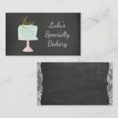 Tafel-Bäckerei-Visitenkarte mit Aquarell Ca Visitenkarte (Vorne/Hinten)