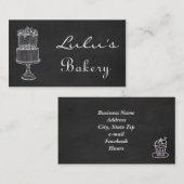 Tafel-Bäckerei-Visitenkarte mit Kuchen Visitenkarte (Vorne/Hinten)