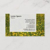 Tafel - Bett aus gelben Milchsorten Visitenkarte (Rückseite)