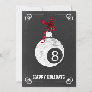 Tafel Billardspieler Weihnachtskarten Feiertagskarte