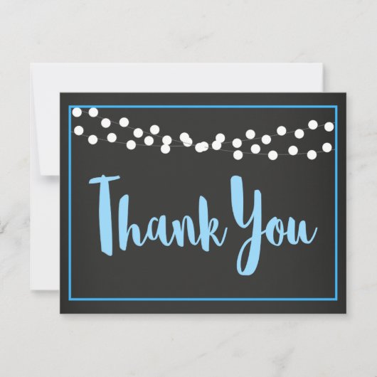 Tafel-Blau dankt Ihnen | GRILLEN Baby-Bier Dankeskarte (Vorderseite)