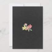 Tafel Blauer Hochzeitsempfang Einladung (Rückseite)