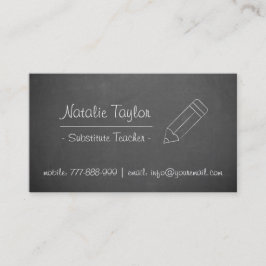 Tafel-Bleistift-Vertretungslehrer-Visitenkarte Visitenkarte