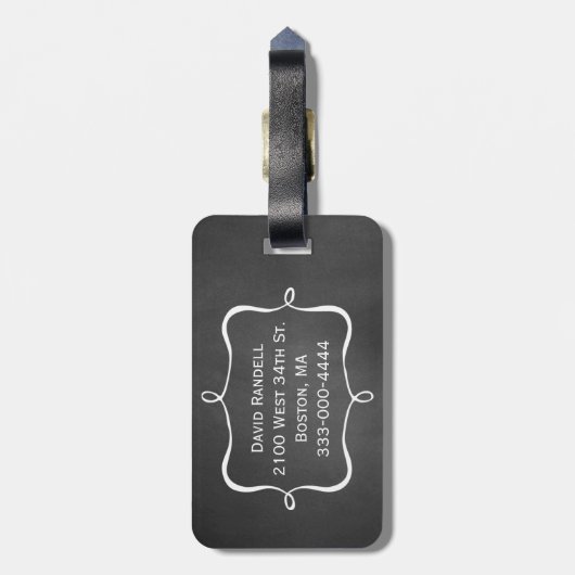 Tafel-Blick-Bräutigam-Gepäckanhänger Gepäckanhänger (Rückseite vertikal)