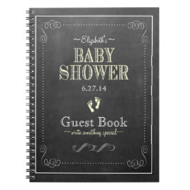 Tafel-Blick-Gelb-Babyparty-Gast-Buch Notizblock