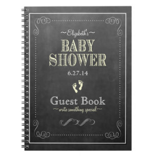 Tafel-Blick-Gelb-Babyparty-Gast-Buch Notizblock