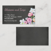 Tafel-Blumen-Geschäfts-Geschäfts-KarteWatercolor Visitenkarte (Vorne/Hinten)