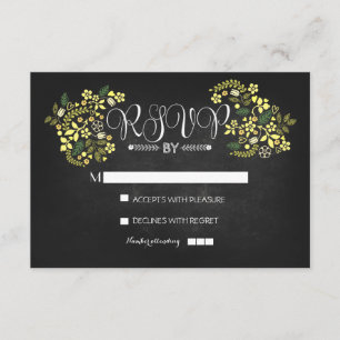 Tafel Blumen Hochzeit RSVP Karten