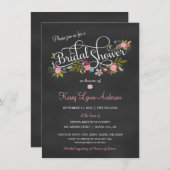 Tafel-BlumenBrautparty-Einladungen Einladung (Vorne/Hinten)