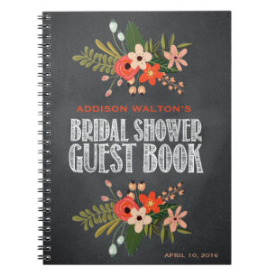 Tafel-BlumenBrautparty-Gast-Buch Notizblock