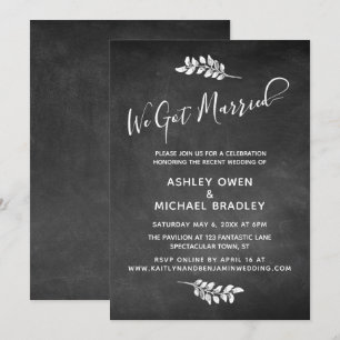 Tafel & Botanik Wir haben eine Hochzeit gefeiert E Einladung