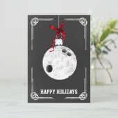 Tafel Bowling Weihnachtskarten Feiertagskarte (Stehend Vorderseite)