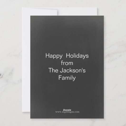 Tafel Bowling Weihnachtskarten Feiertagskarte (Rückseite)