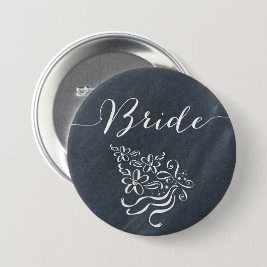 Tafel-Braut-Knopf Button (Vorne & Hinten)