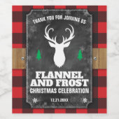 Tafel Buffalo Karierte Flanell und Frost Weinetikett (Einzelnes Label)