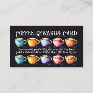 Tafel-Café Belohnungen Treue-Stempelkarte Visitenkarte
