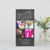 Tafel-Collage danken Ihnen Foto-Karte Dankeskarte (Stehend Vorderseite)