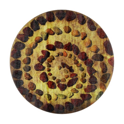 Tafel "Earthy Rock Circle Cutting Board" Schneidebrett (Vorderseite)