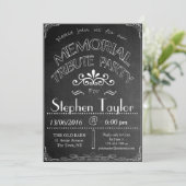 Tafel-"Erinnerungstribut-Party-" Einladung (Stehend Vorderseite)