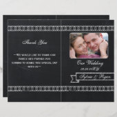 Tafel Folding Foto Hochzeitsprogramme (Vorne/Hinten)