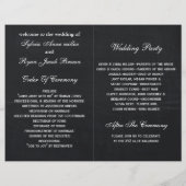 Tafel Folding Foto Hochzeitsprogramme (Rückseite)