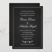 Tafel-formale Typografie-Hochzeits-Einladungen Einladung (Vorne/Hinten)