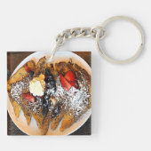 Tafel französischen Toastes mit Frucht Art Schlüsselanhänger (Rückseite)