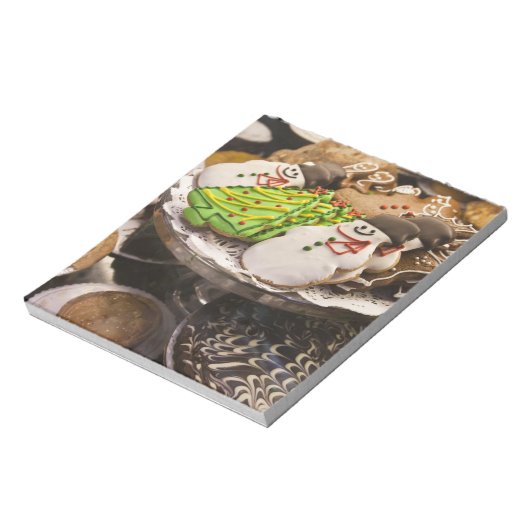 Tafel frischer Weihnachtskekse Notizblock (Rotiert)